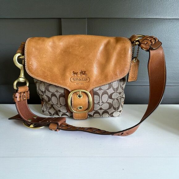 Vintage Coach Bleecker Bag Signature Canvas and Leather Legacy 11434 - Picture 13 of 14